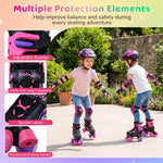 Kids Roller Skates | Adjustable Quad Skates with Light-Up Wheels