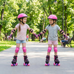 Kids Roller Skates | Adjustable Quad Skates with Light-Up Wheels