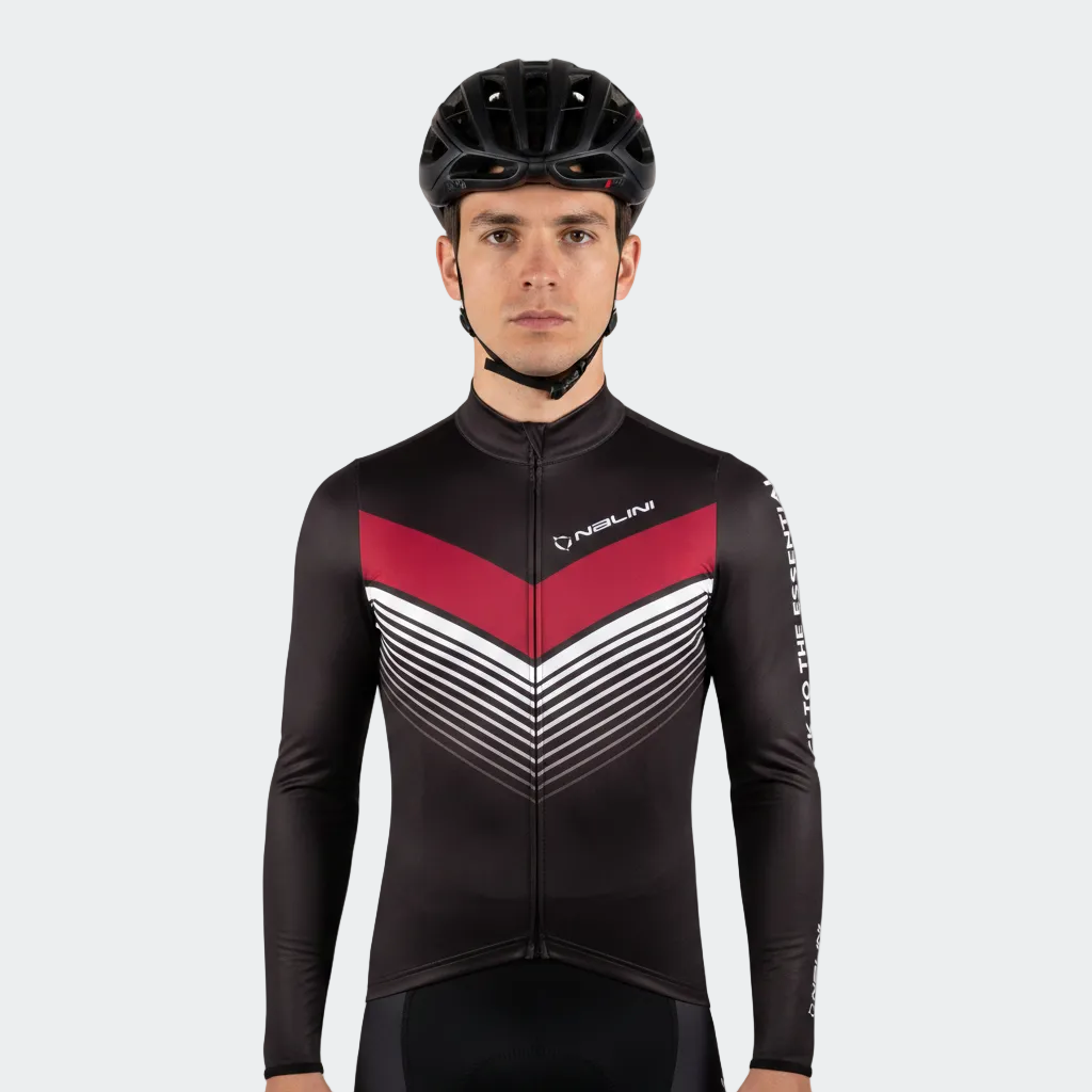 Nalini FIT Long Sleeve Men's Cycling Jersey | Black