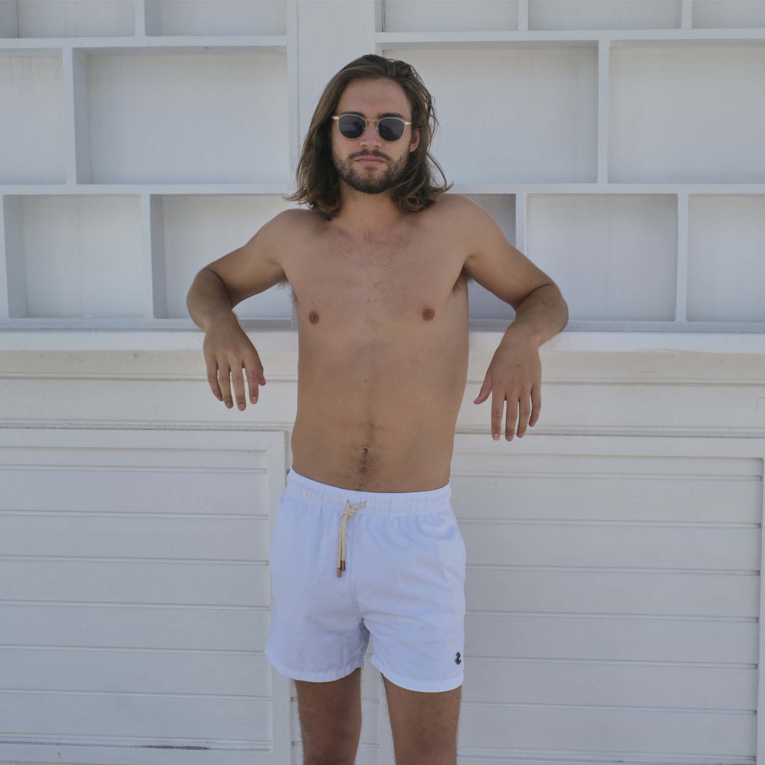 Classic White Swim Short