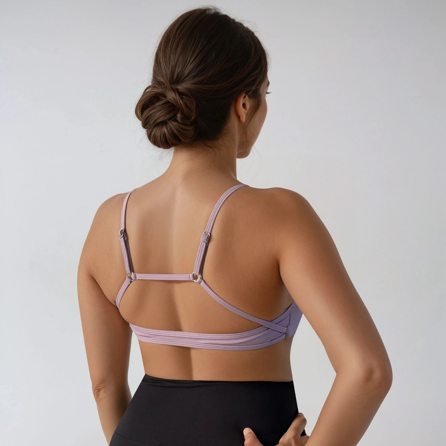 Low Scoop Cross Bra | Lilac