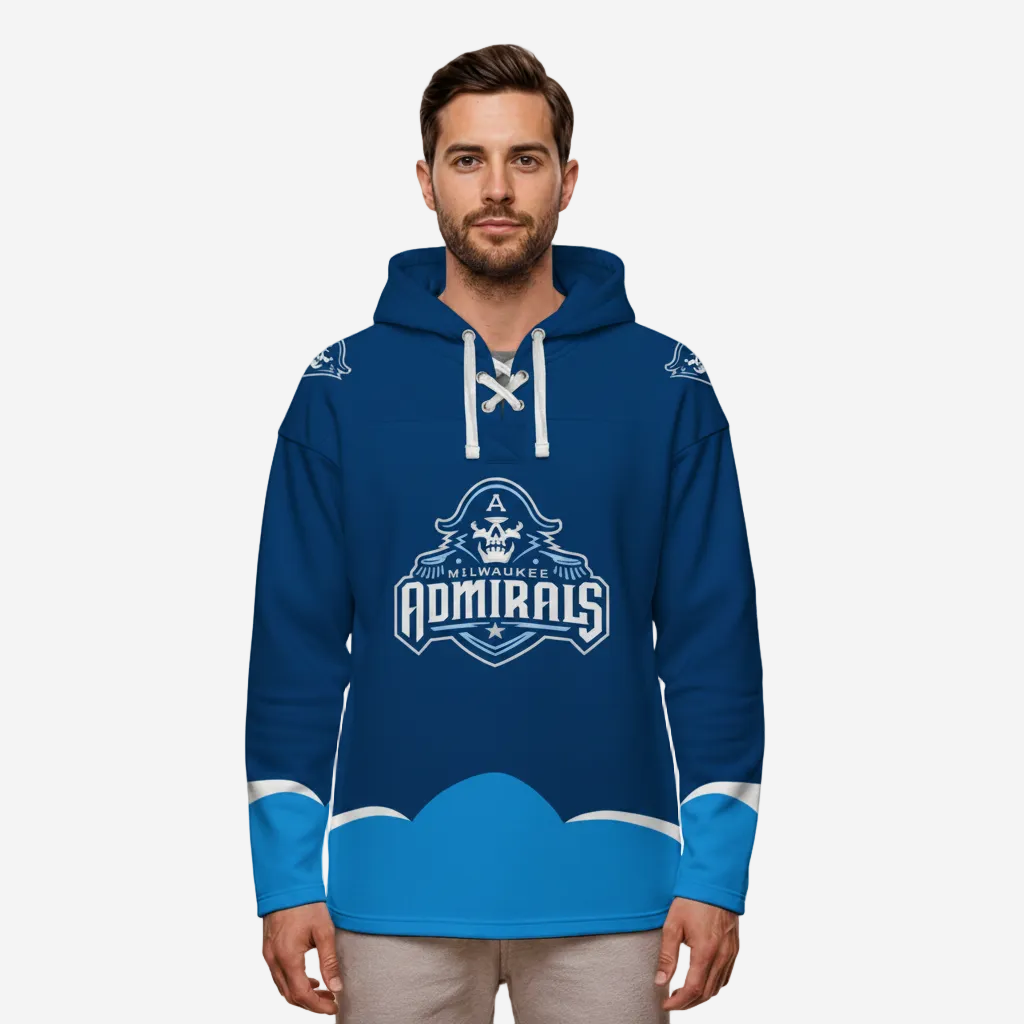 Milwaukee Admirals AHL Hockey Embroidered Lace Hoodie