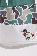 Camouflage Duck Embroidery Swim Trunks