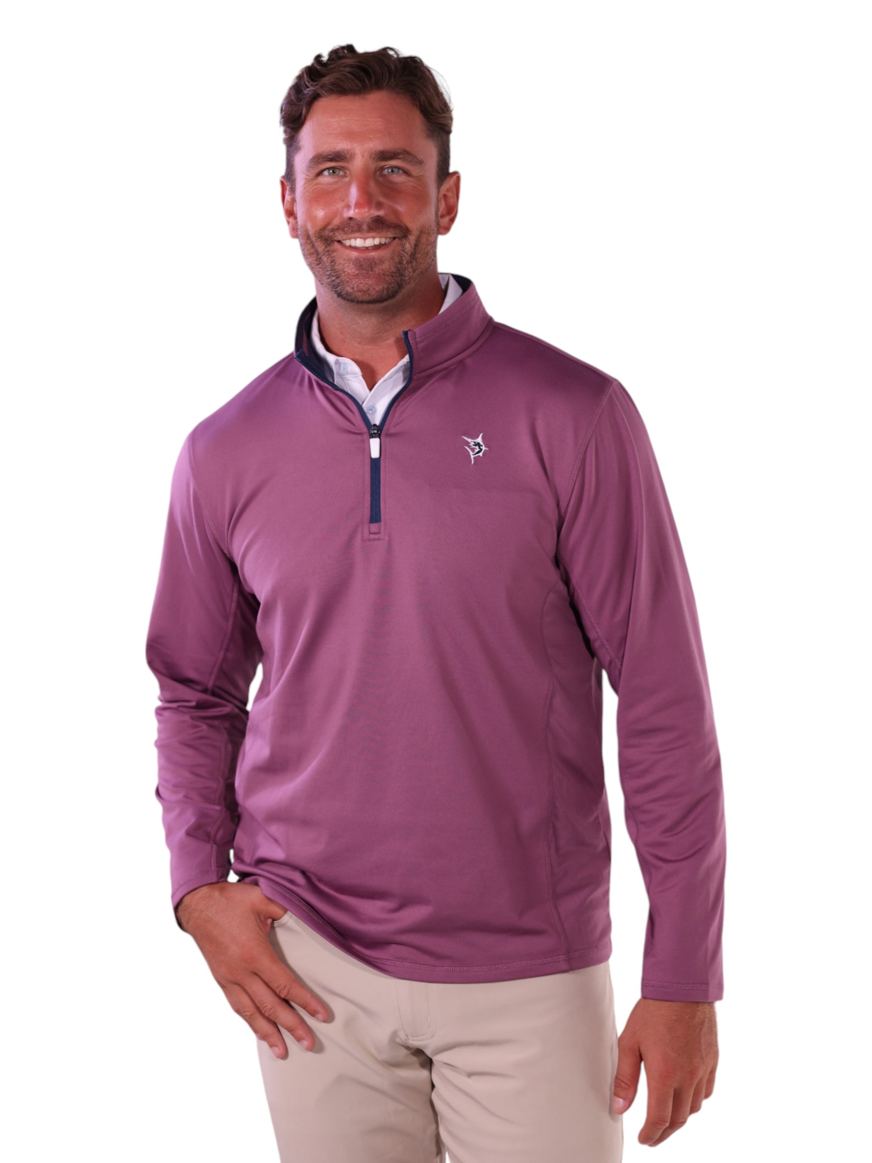 Montauk Quarter Zip Midweight Comfort | Plum