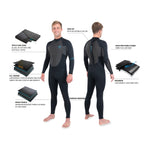 Dakine Mens Quantum Back Zip 3/2mm GBS
