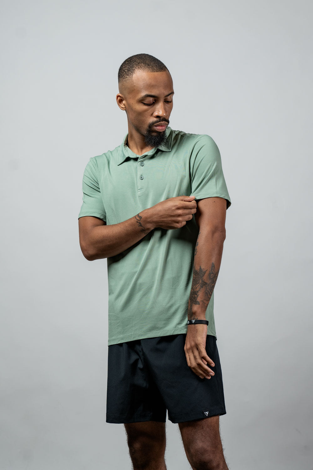 Men's Terra Recovery Polo (Low Light Olive)