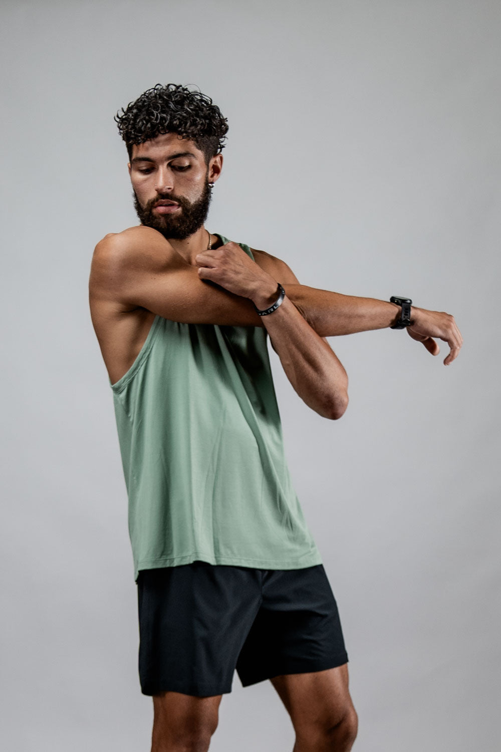 Men's Terra Recovery Tank (Low Light Olive)
