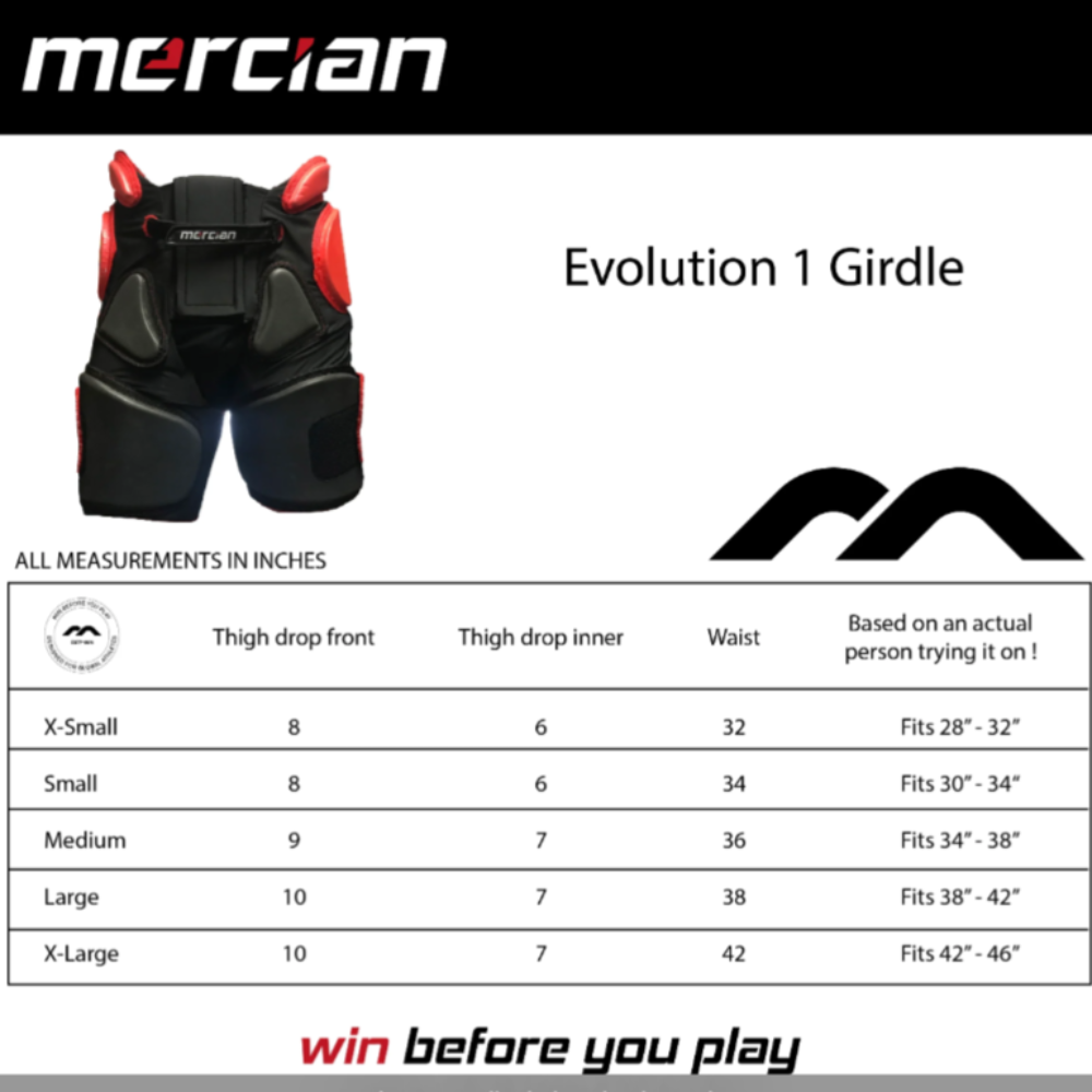 Mercian Evolution 1 Girdle Black/Red with Overshorts