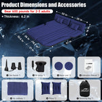 DikaSun Universal SUV Air Mattress | Upgraded Flocking Extra-Thick Oxford Surface with Electric Pump & 3M Charging Cable | Navy