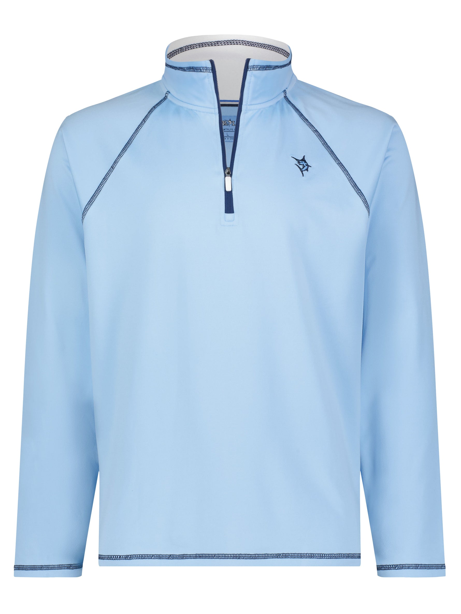 New Harbor Quarter Zip Effortless Comfort | Pale Blue