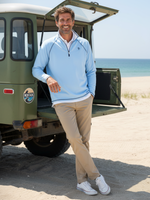 New Harbor Quarter Zip Effortless Comfort | Pale Blue