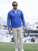 New Harbor Quarter Zip Effortless Comfort | Blue