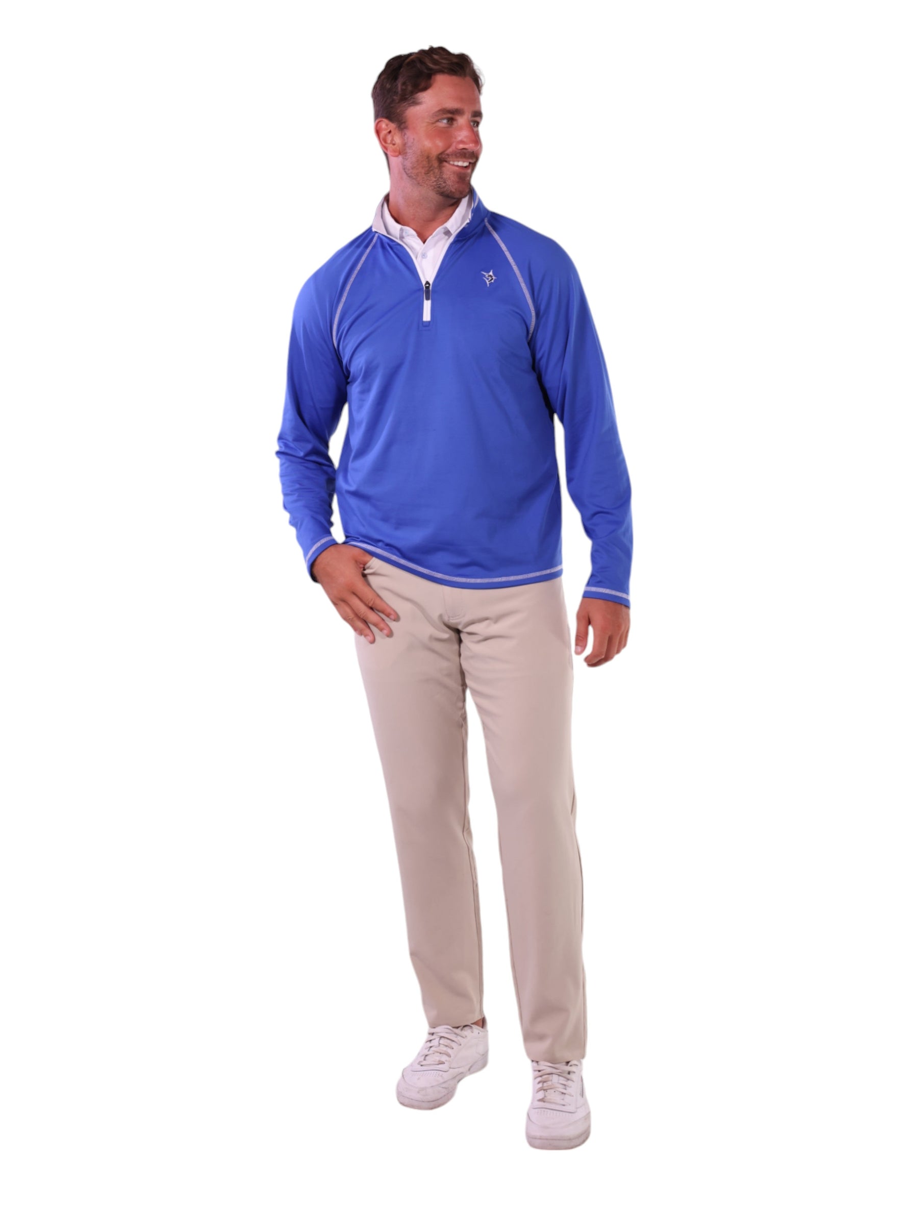 New Harbor Quarter Zip Effortless Comfort | Blue