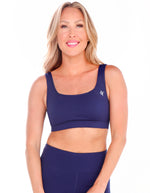 Open Back Sports Bra | Navy