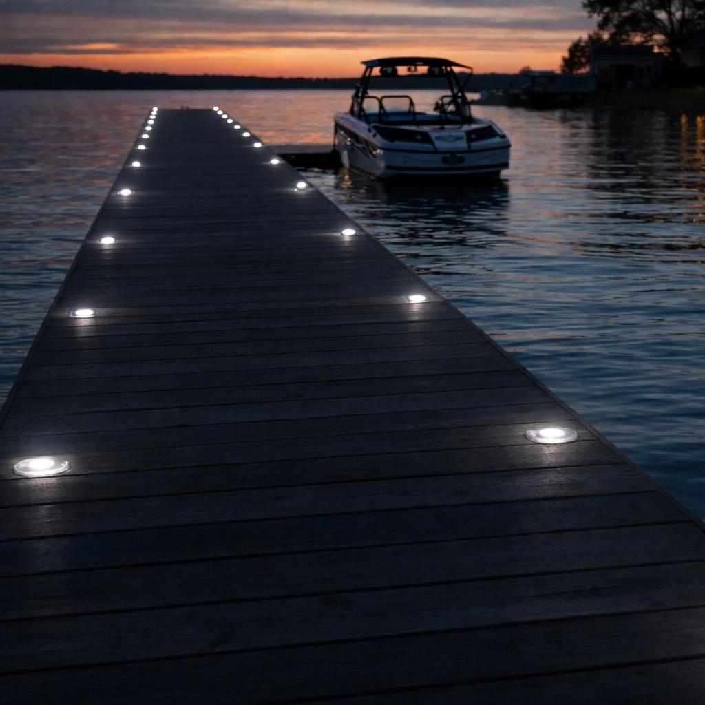 LED Dock & Deck Pods | Solar Powered Light Dots