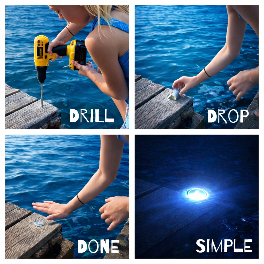 LED Dock & Deck Pods | Solar Powered Light Dots