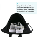 Drawstring Backpack with Shoe Compartment | Large