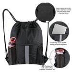 Drawstring Backpack with Shoe Compartment | Large