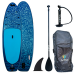 GrandSol Oasis Pack 11’ 4” Inflatable Paddle Board + Paddle, Pump, Detachable Fin, & Carrying Case