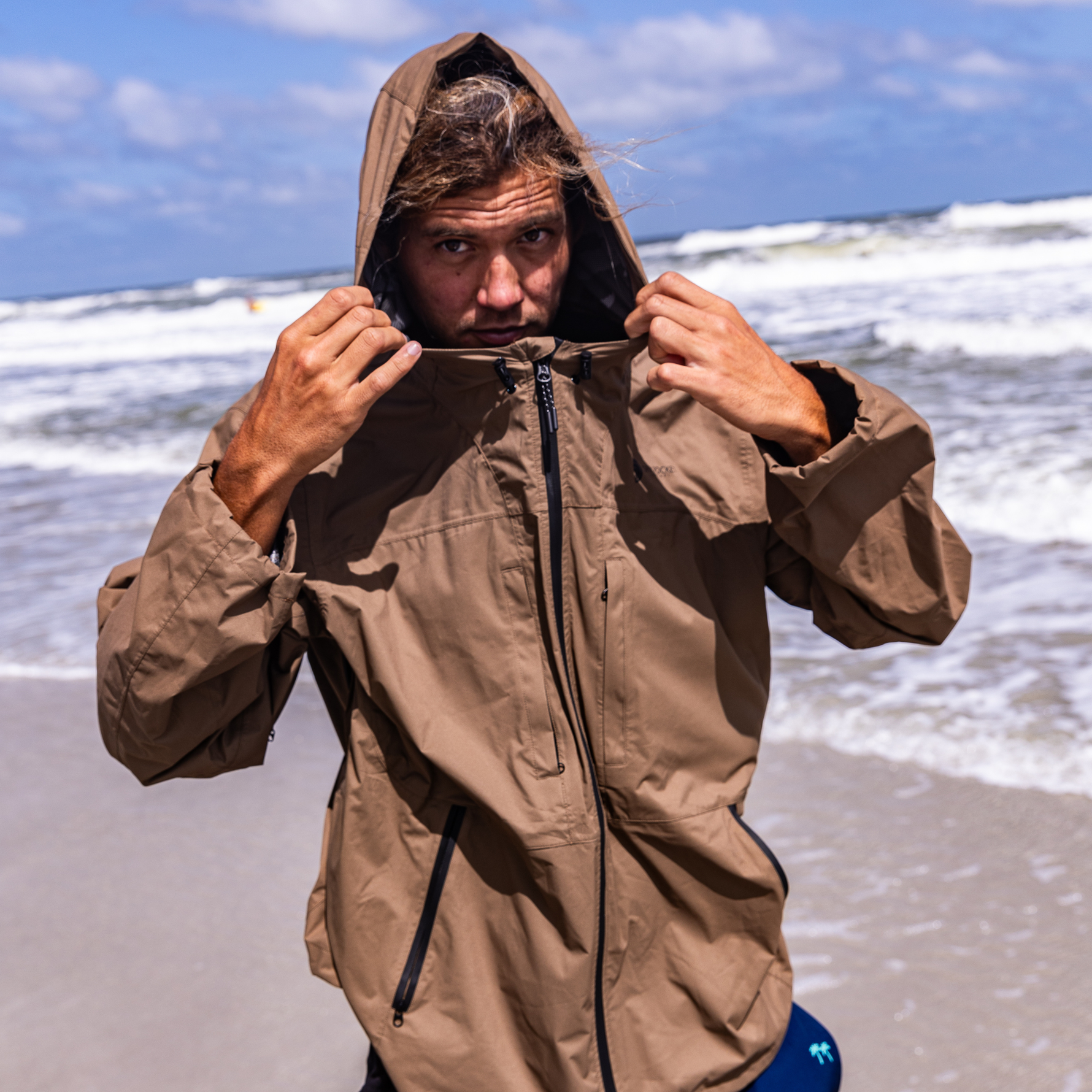 Outback Waterproof Rain Jacket with Waterproof Pocket