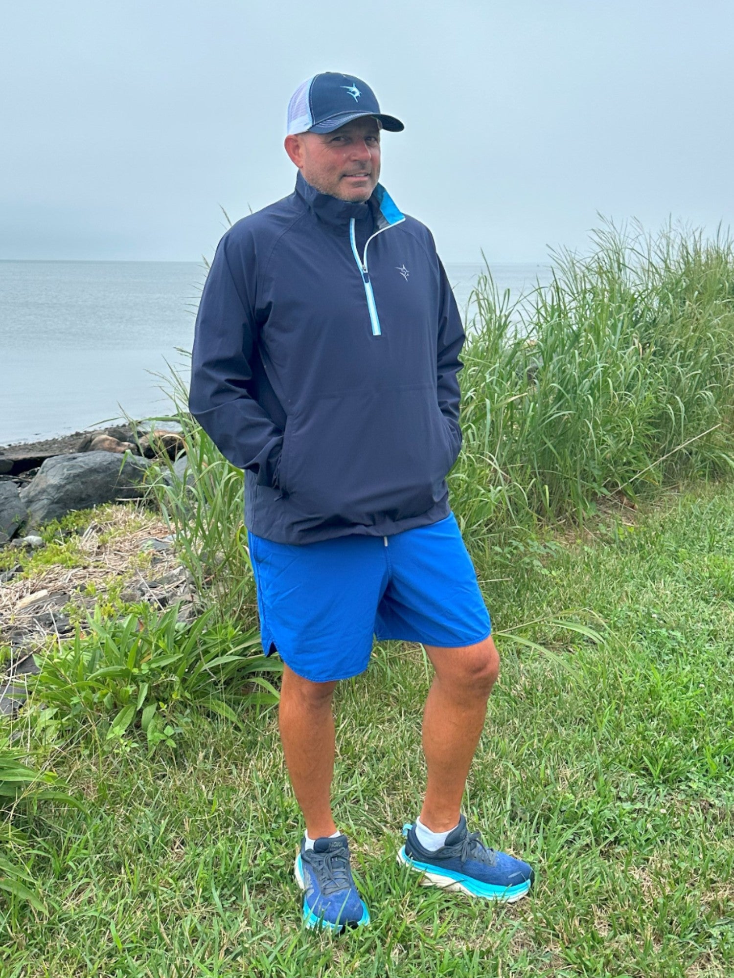 Palm Beach Waterproof Quarter Zip | Navy