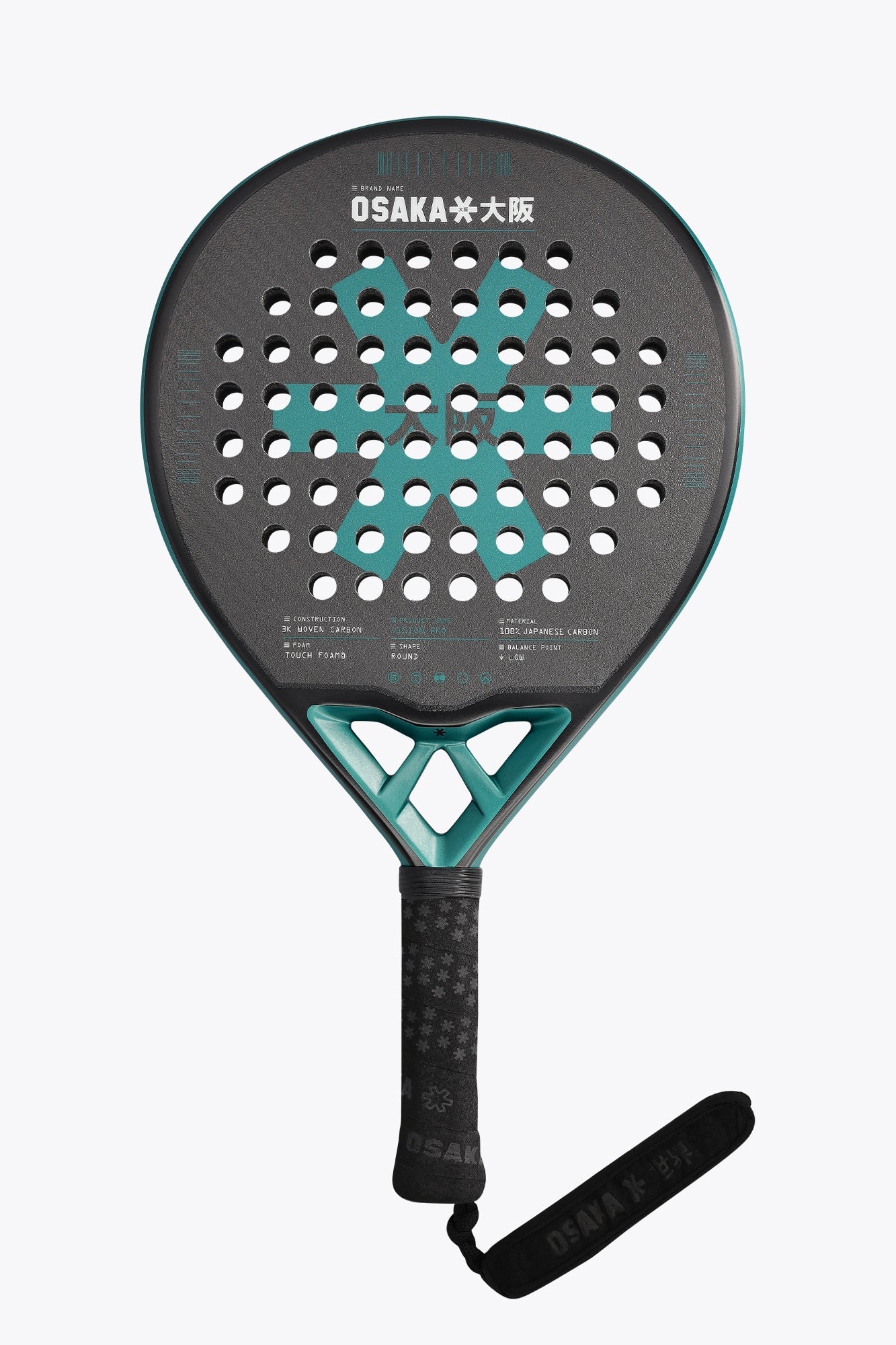 Osaka Padel Racket Vision Pro Control | Transformative Teal