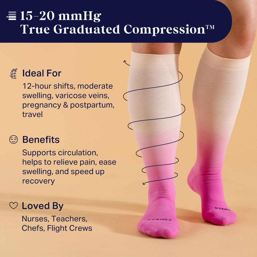 Knee-High Compression Socks | Solid Navy