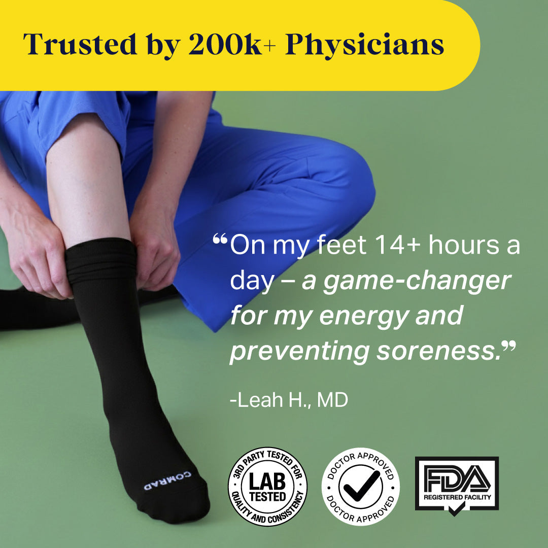 Knee-High Compression Socks | Solid White