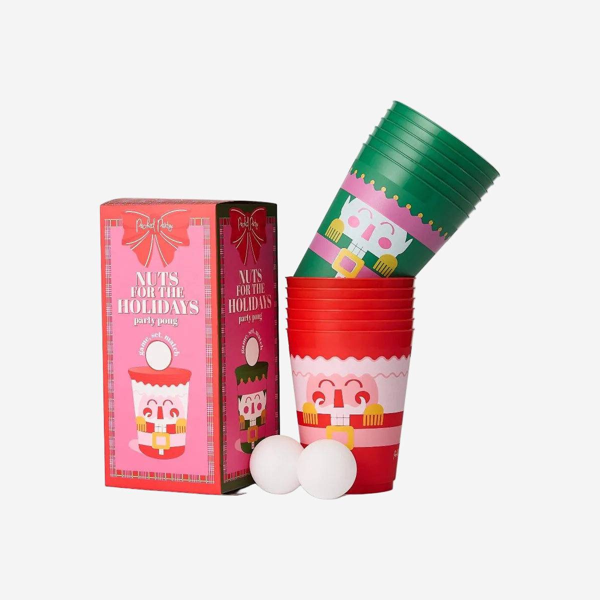 Christmas Holidays Nutcracker Pong Set (12ct Cups)