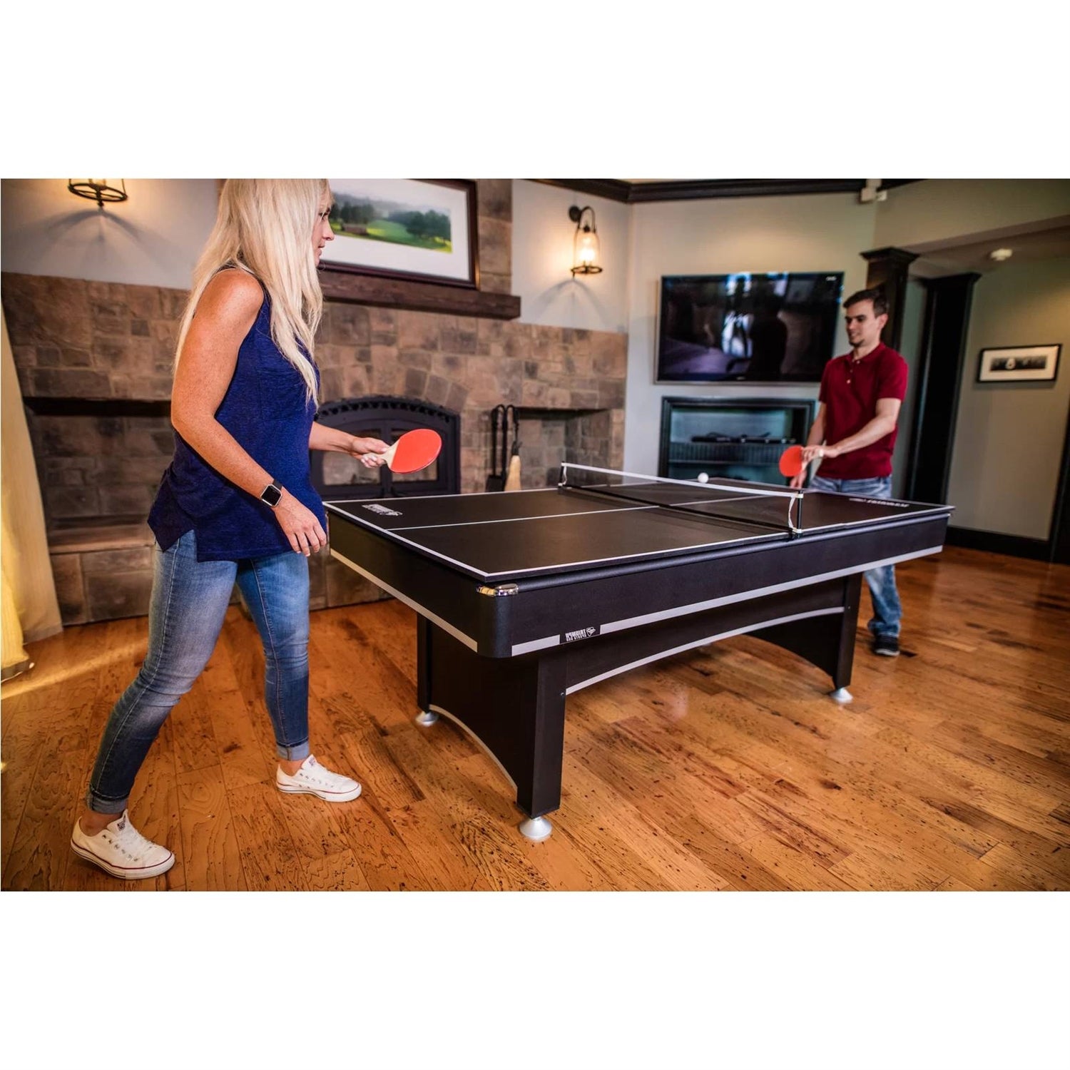 2-in-1 Conversion Top (Pool Table + Ping Pong) Table Set | 7’