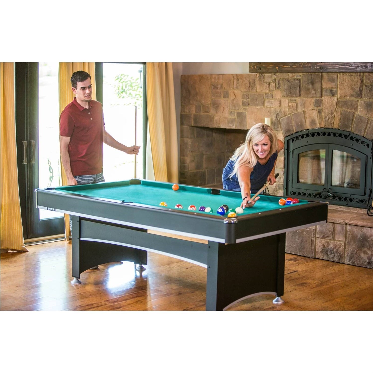 2-in-1 Conversion Top (Pool Table + Ping Pong) Table Set | 7’