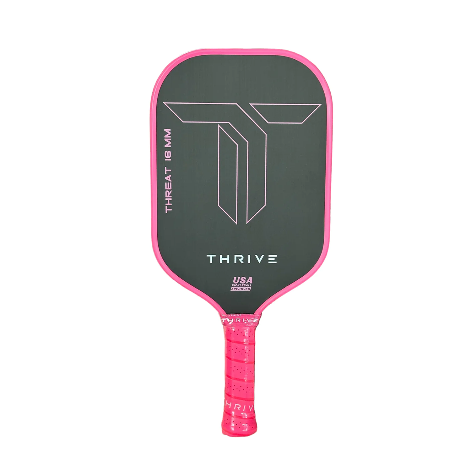 THREAT 16 Paddle Pink with Custom Weight Card, Paddle Cover, Eraser, and Lead Weights