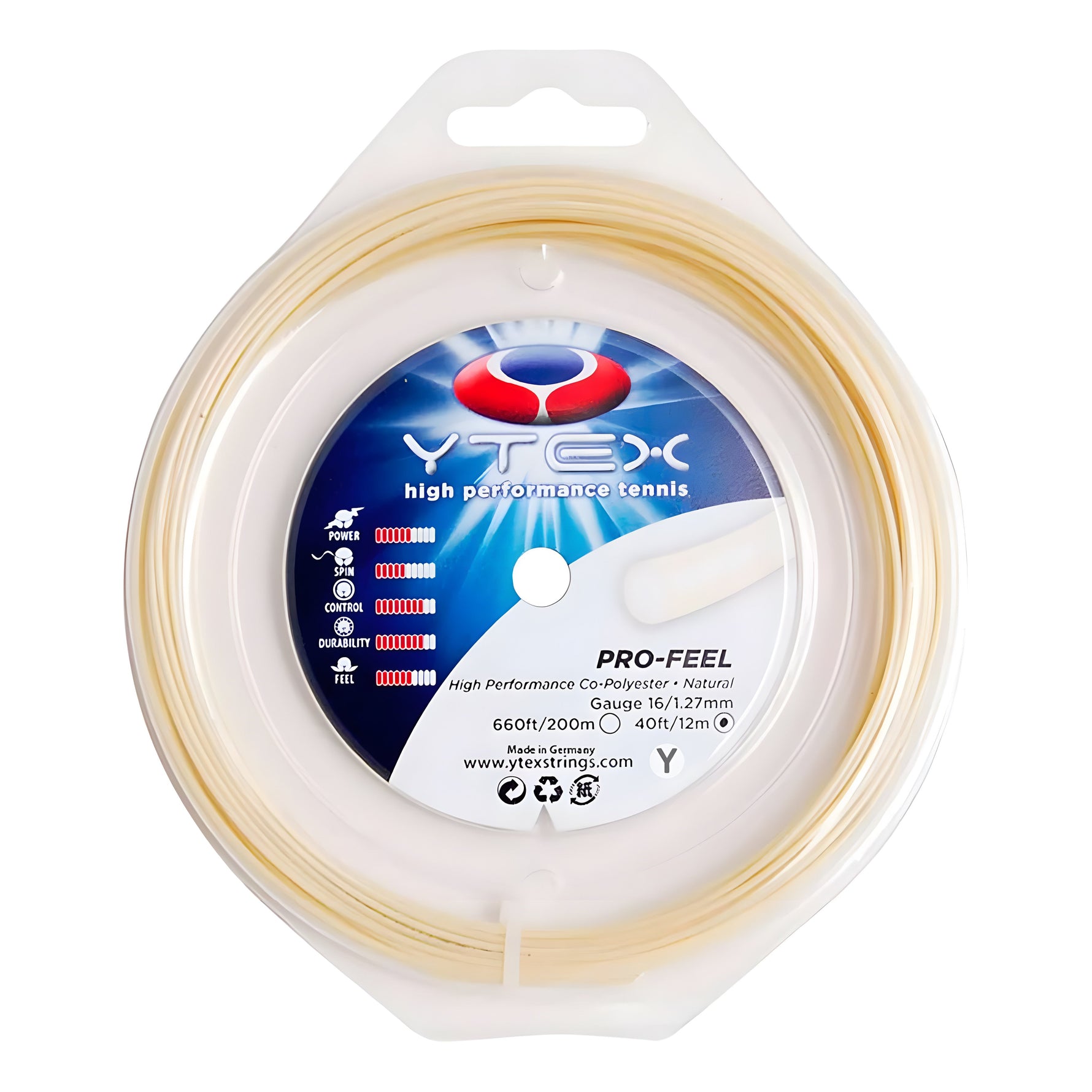 Pro-Feel Natural Tennis Racquet String Set