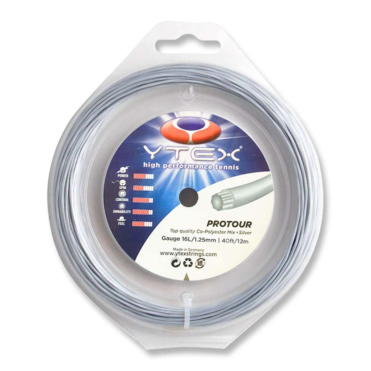 Protour Silver Tennis Racquet String Set