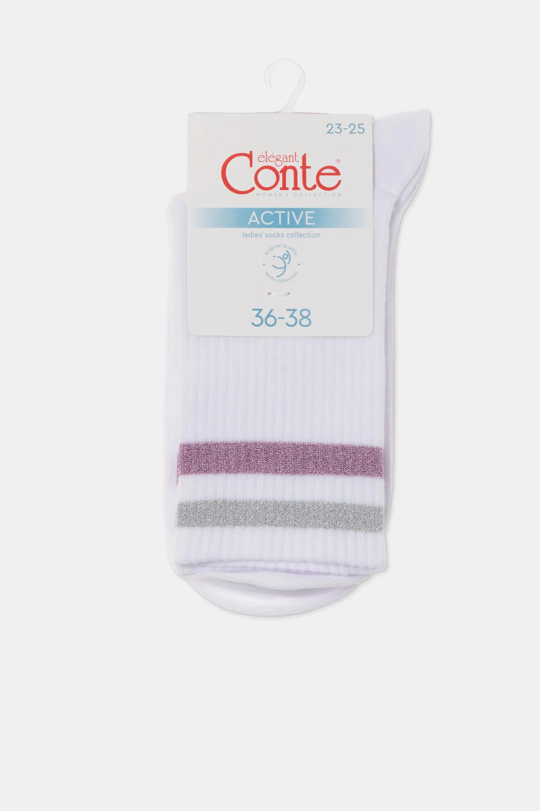 Conte Active Cotton Long Socks with Lurex Stripes