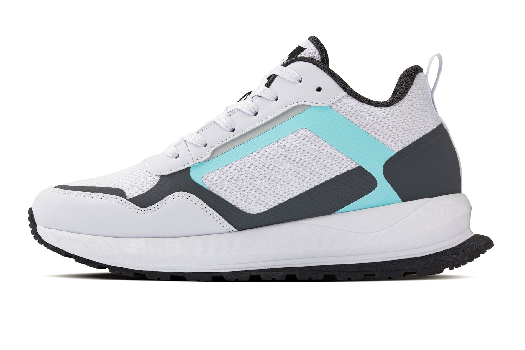 CALTO Q151 2.4" Taller Sneaker | White/Grey