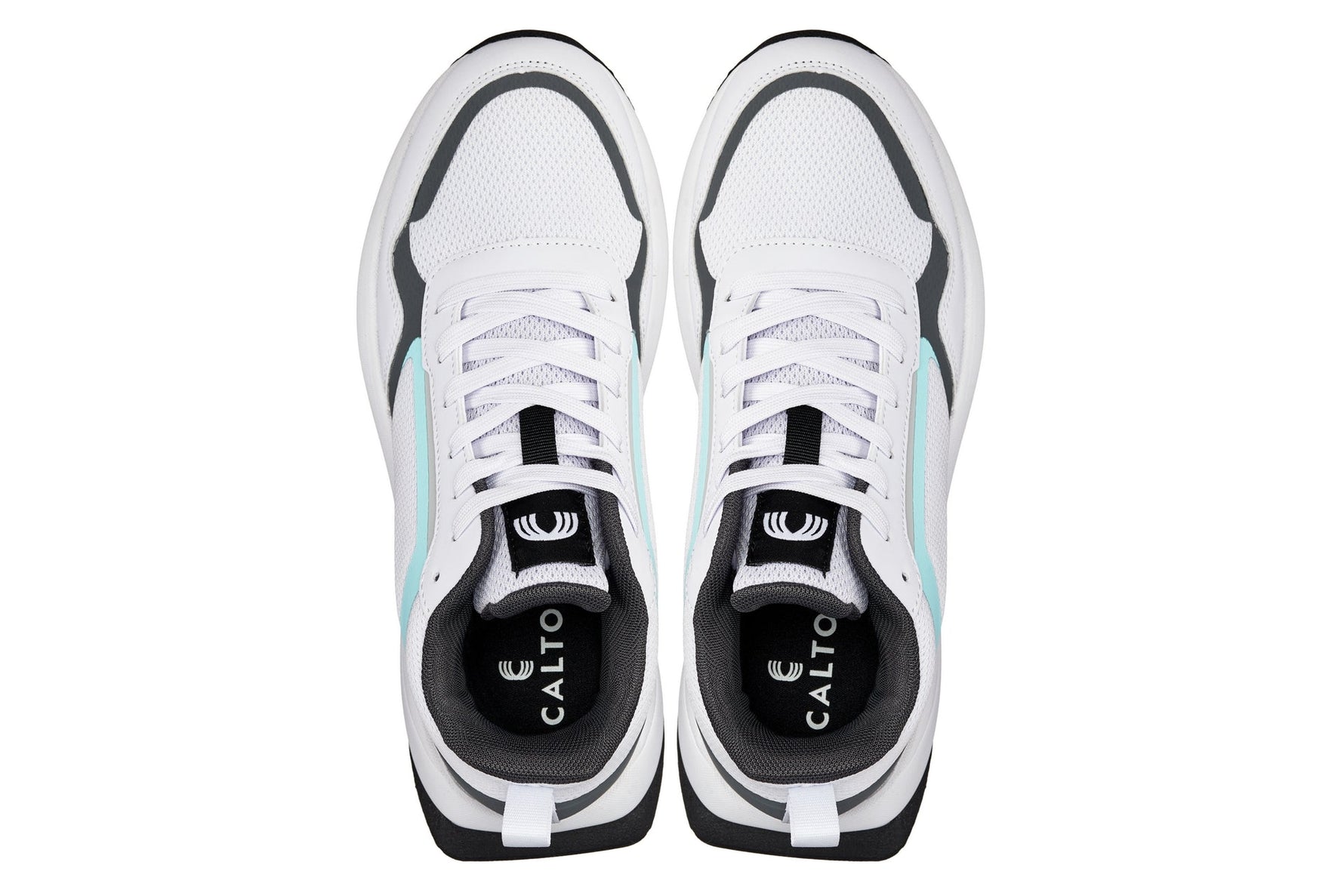 CALTO Q151 2.4" Taller Sneaker | White/Grey
