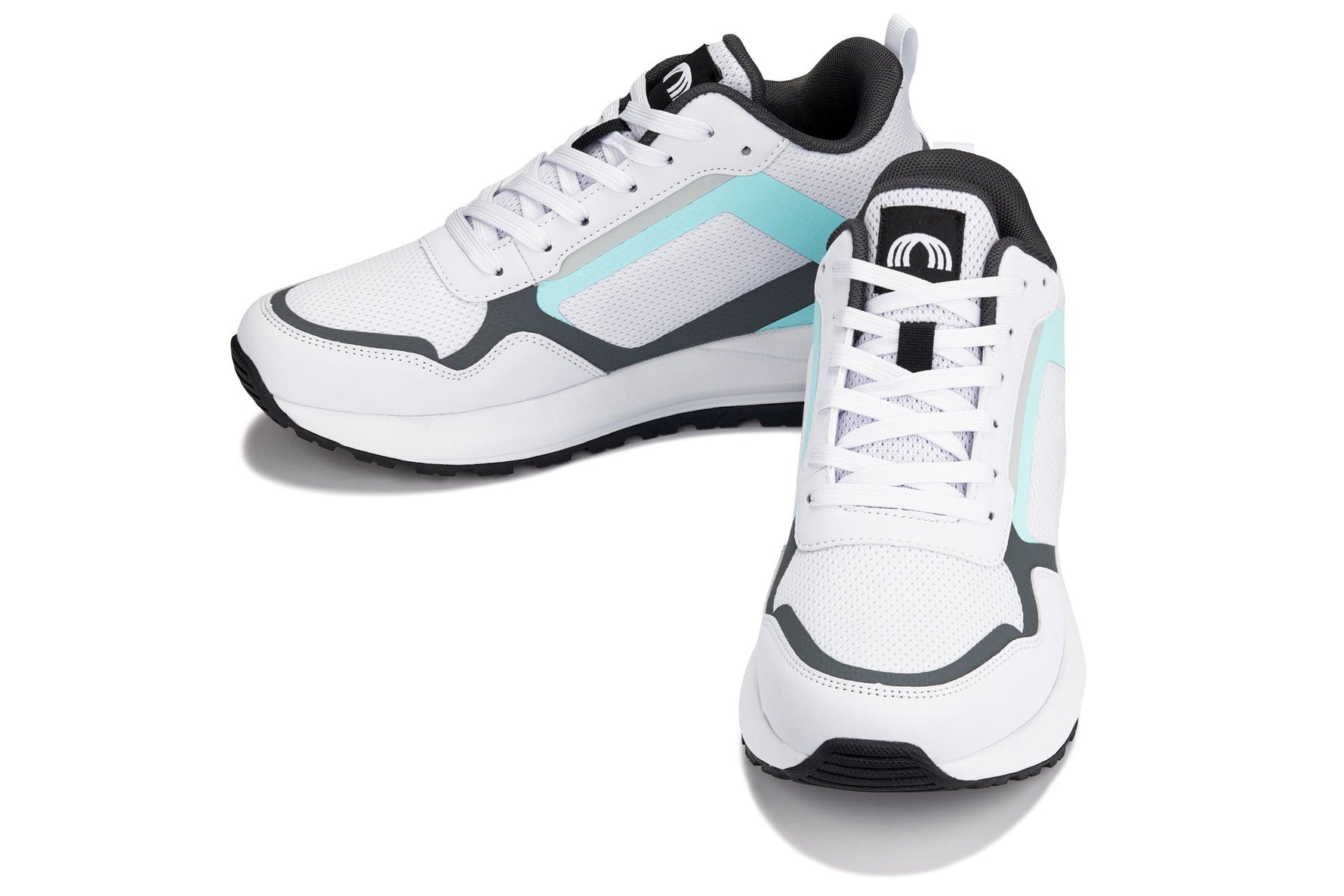 CALTO Q151 2.4" Taller Sneaker | White/Grey