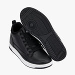 CALTO Q271 2” Taller (Black Noir) | Elevated Leatherette Micro-Perforated Sneakers