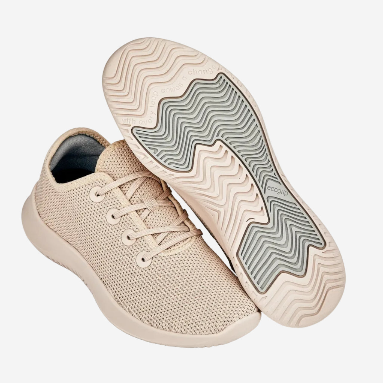 CALTO Q403 2.4 Inches Taller (Salmon) | Ultra Lightweight Knitted Sneakers