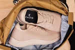 CALTO Q403 2.4 Inches Taller (Salmon) | Ultra Lightweight Knitted Sneakers