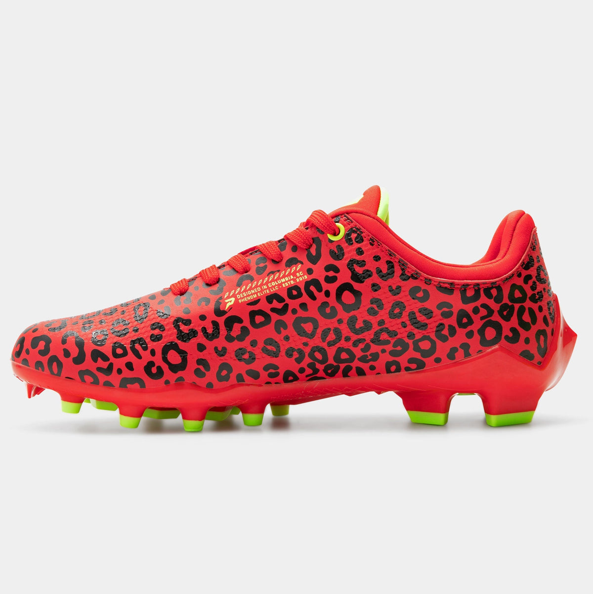 Red Leopard Cleats | Quantum Carbon by Phenom Elite