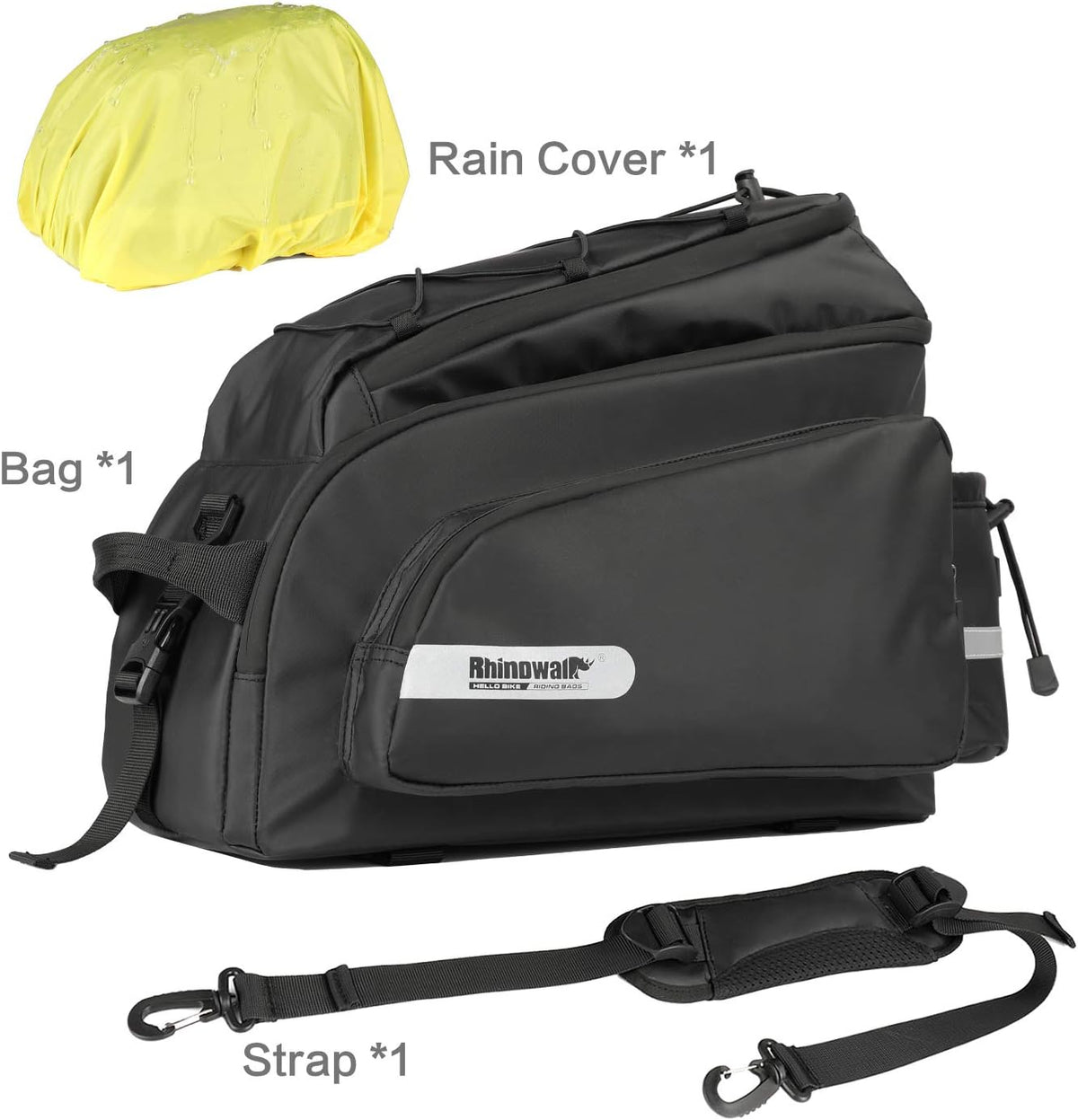 Rhinowalk Trunk Pannier Bag 17L | Cargo Rack Saddle Bag RK19666