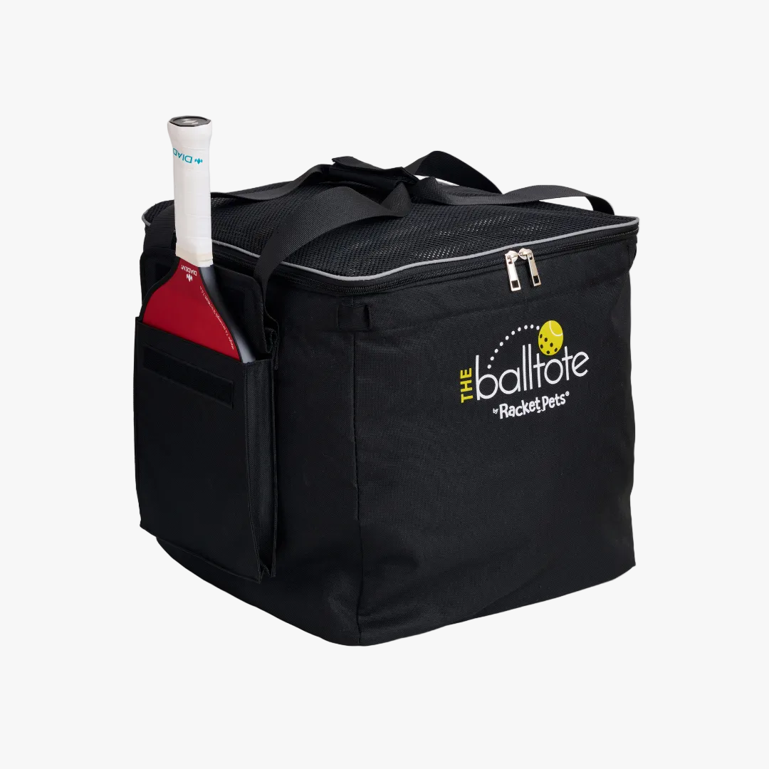 Ball Tote & Cart Portable Teaching Cart with Black Ball Tote Bag for Tennis and Pickleball Pros
