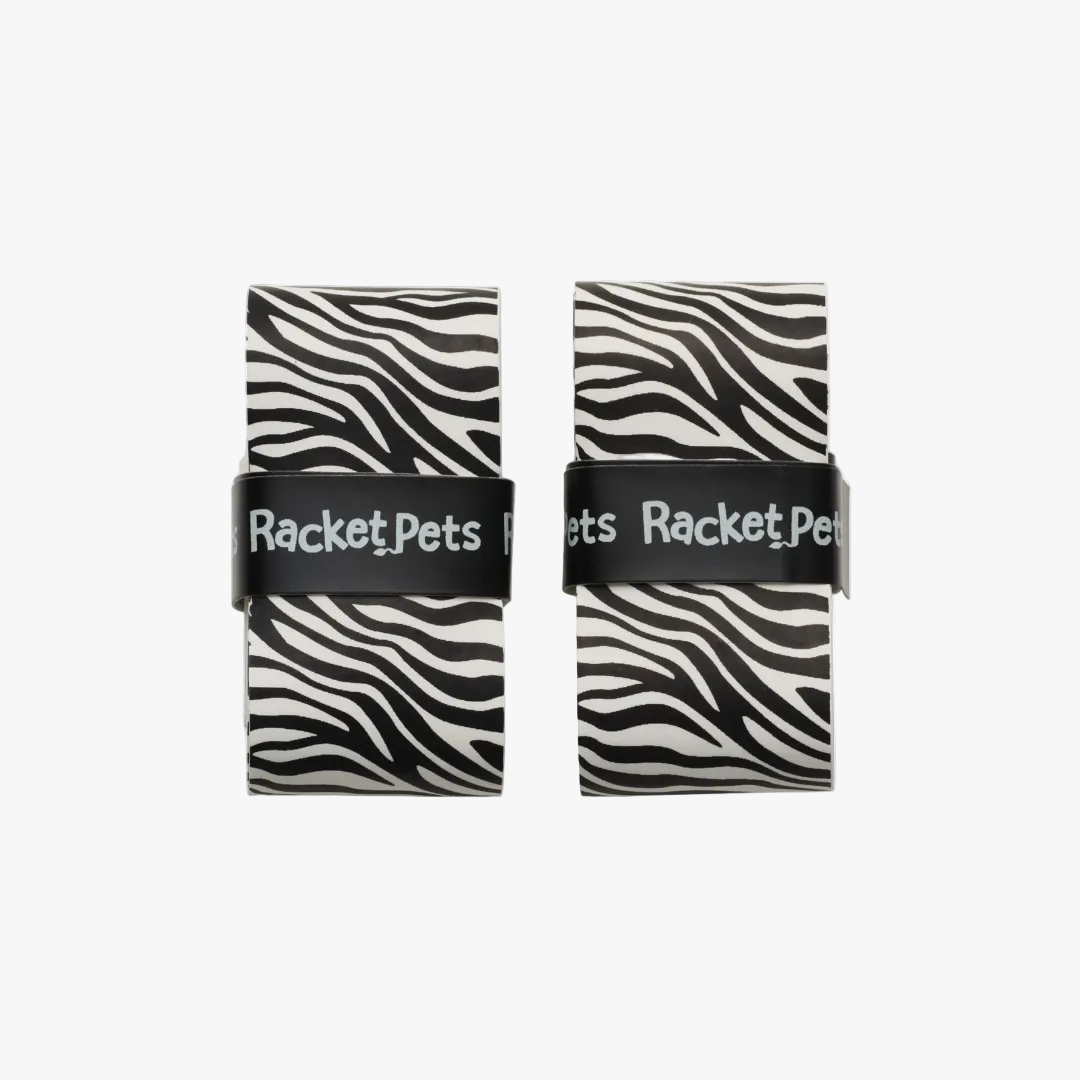 Overgrip Tape for Tennis Racket Black/White Zebra | Pack of 2