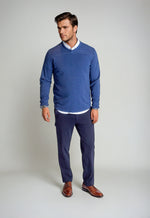 Rugvee Pullover V-Neck Sweatshirt | Tokyo Blue