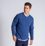 Rugvee Pullover V-Neck Sweatshirt | Tokyo Blue