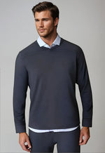 Rugvee Pullover V-Neck Sweatshirt | Charcoal Grey