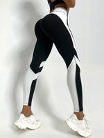 Two-Tone Yoga Leggings Tummy Control Sports Tights