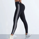 Women's Striped Yoga Leggings | Slim Fit Sports Pants